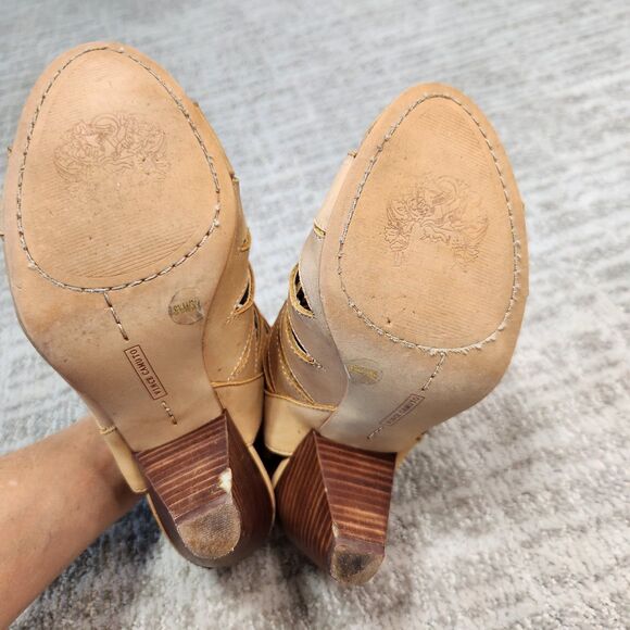 Vince Camuto Elika tan brown sandal block heels Size 8.5 ladies - Picture 9 of 9